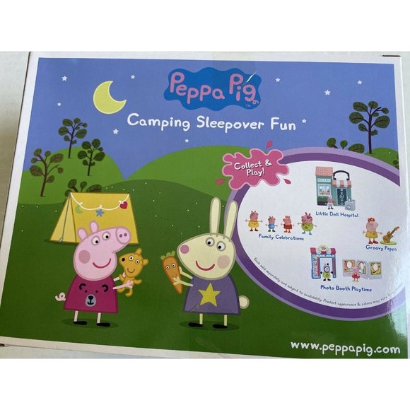 Peppa Pig Camping Sleepover Fun Playset Includes Peppa & Rebecca Rabbit Tent New - Picture 7 of 9
